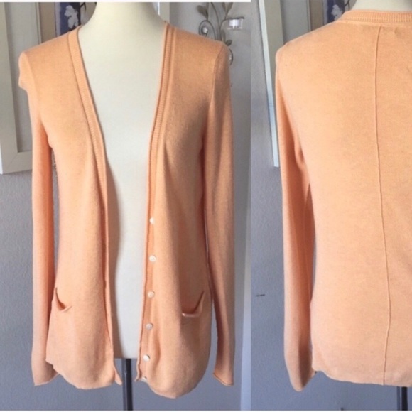 Banana Republic Sweaters - Banana Republic Silk Peach Cardigan